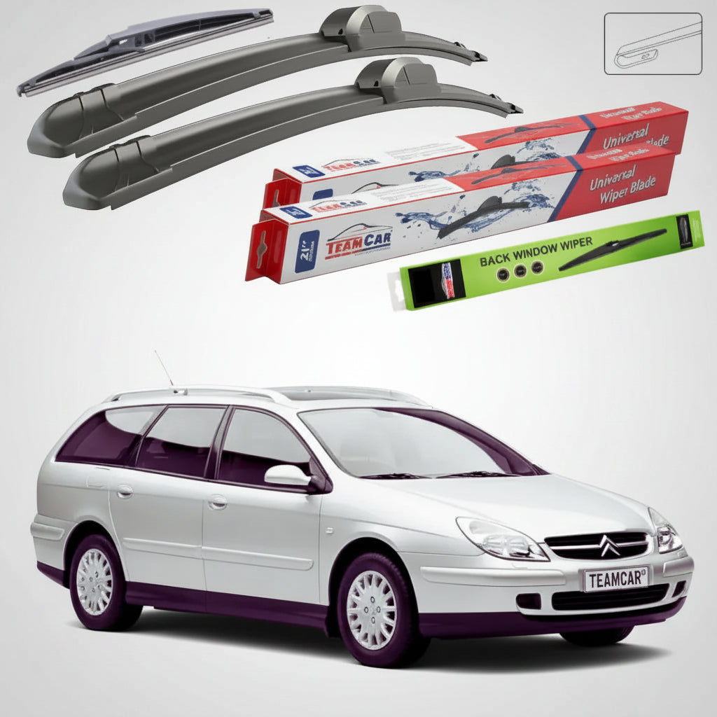 Ștergătoare Citroën C5 Break Gen 1 (DE) Estate 2001-2003 | Set Față și Spate Flat – TeamCar®