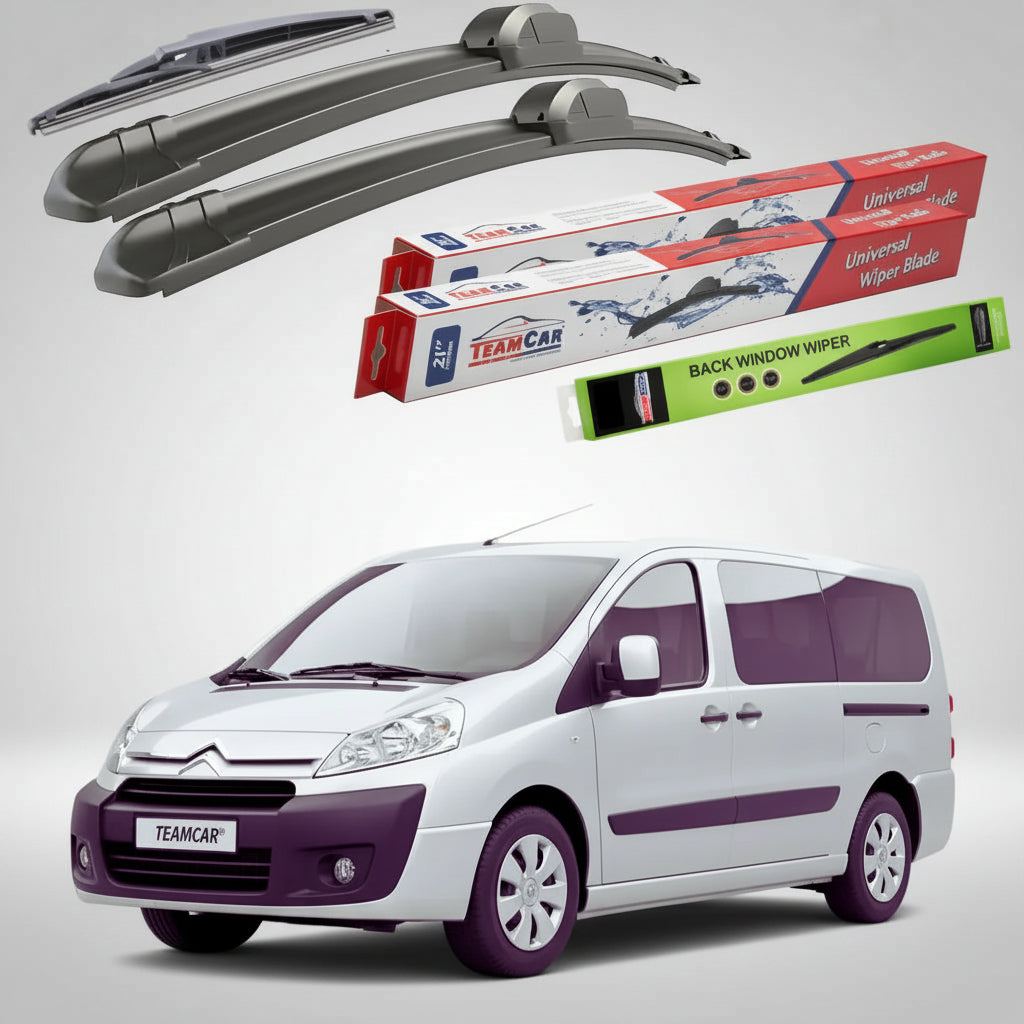 Ștergătoare Citroën Jumpy II G9 2007-prezent 2-Doors | Set Față și Spate Flat – TeamCar®