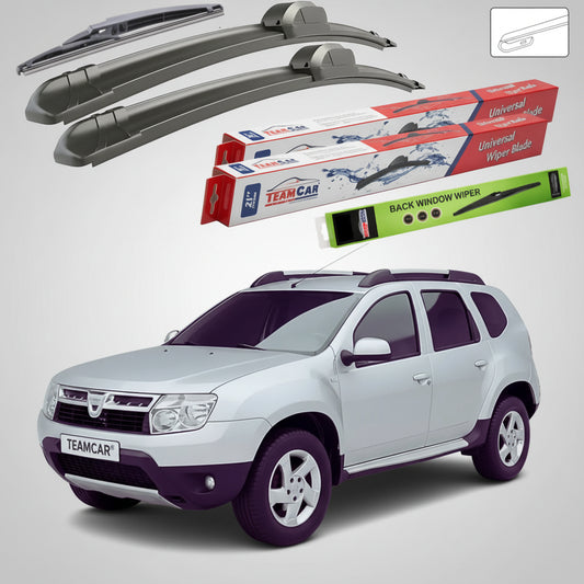 Ștergătoare Dacia Duster I (2010–2014) Flat | Set Față Spate – TeamCar®