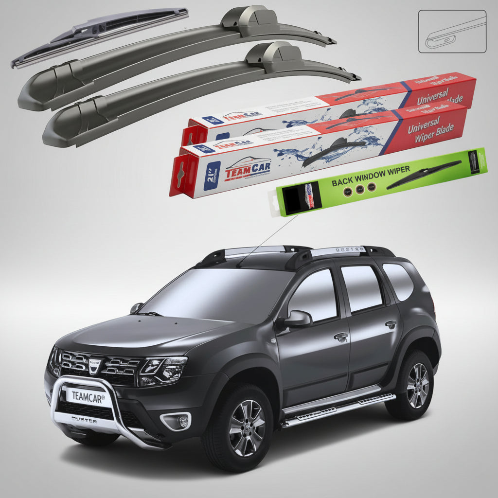 Ștergătoare Dacia Duster I (2014–2017) Flat | Set Complet – TeamCar®