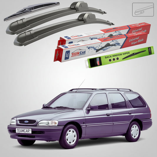Ștergătoare Ford Escort Gen V VI Turnier Break 1990-1994 | Set Față și Spate Flat – TeamCar®
