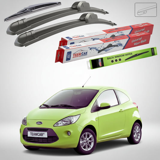Ștergătoare Ford Ka Gen II RU8 Hatchback 2008-2010 | Set Față și Spate Flat – TeamCar®
