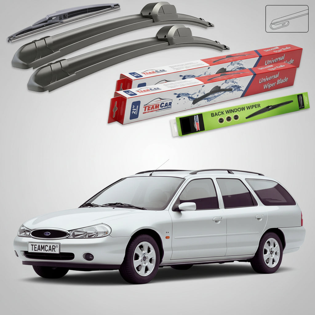 Ștergătoare Ford Mondeo Mk2 Estate 1996-2000 | Set Față și Spate Flat – TeamCar®