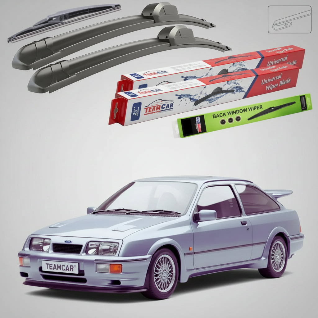 Ștergătoare Ford Sierra RS Cosworth Sedan 1987-1990 | Set Față și Spate Flat – TeamCar®
