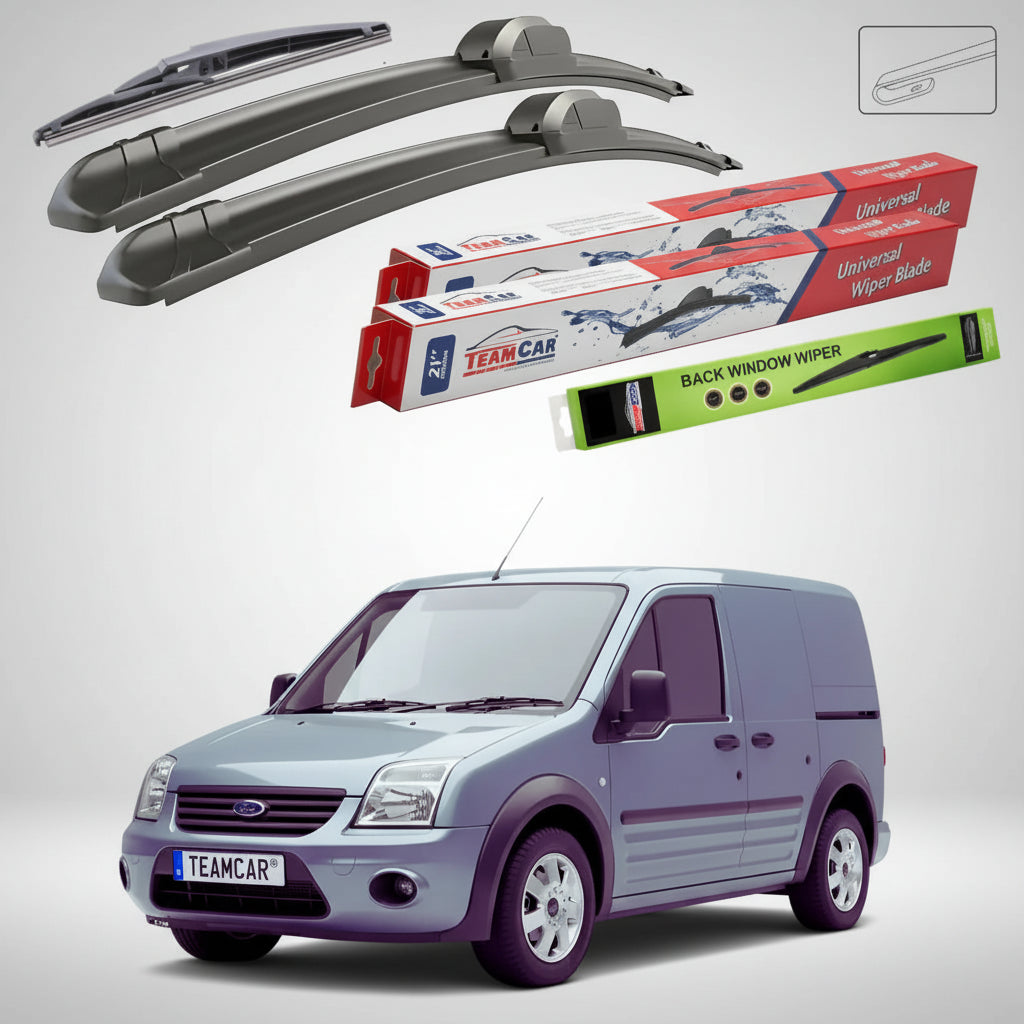 Ștergătoare Ford Transit Connect MK1 P65 Van 2-Door 2002-2013 | Set Față și Spate Flat – TeamCar®