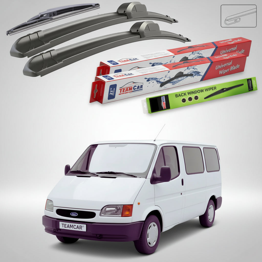 Ștergătoare Ford Transit Tourneo Gen IV VE83 1994-2000 | Set Față și Spate Flat – TeamCar®