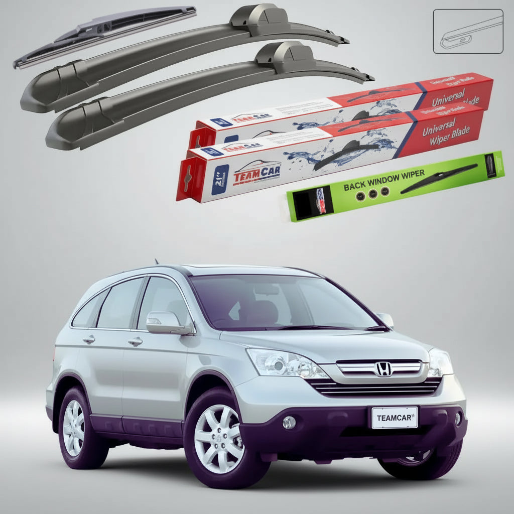 Ștergătoare Honda CR-V III RE SUV 2007-2012 | Set Față și Spate Flat – TeamCar®