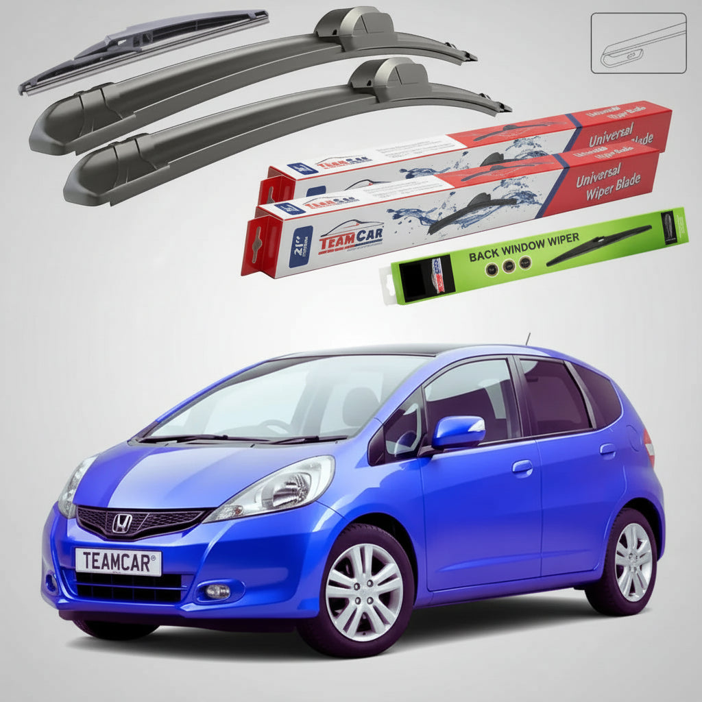 Ablaktörlő Honda Jazz Gen III (GE6/GE8/GG1-GG6/GP1) Ferdehátú 2008-2015 | Első és hátsó lapos készlet – TeamCar®