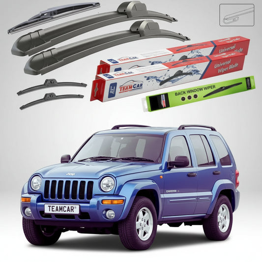 Essuie-glaces Jeep Cherokee KJ 2001-2007 | Jeu plat avant et arrière – TeamCar®