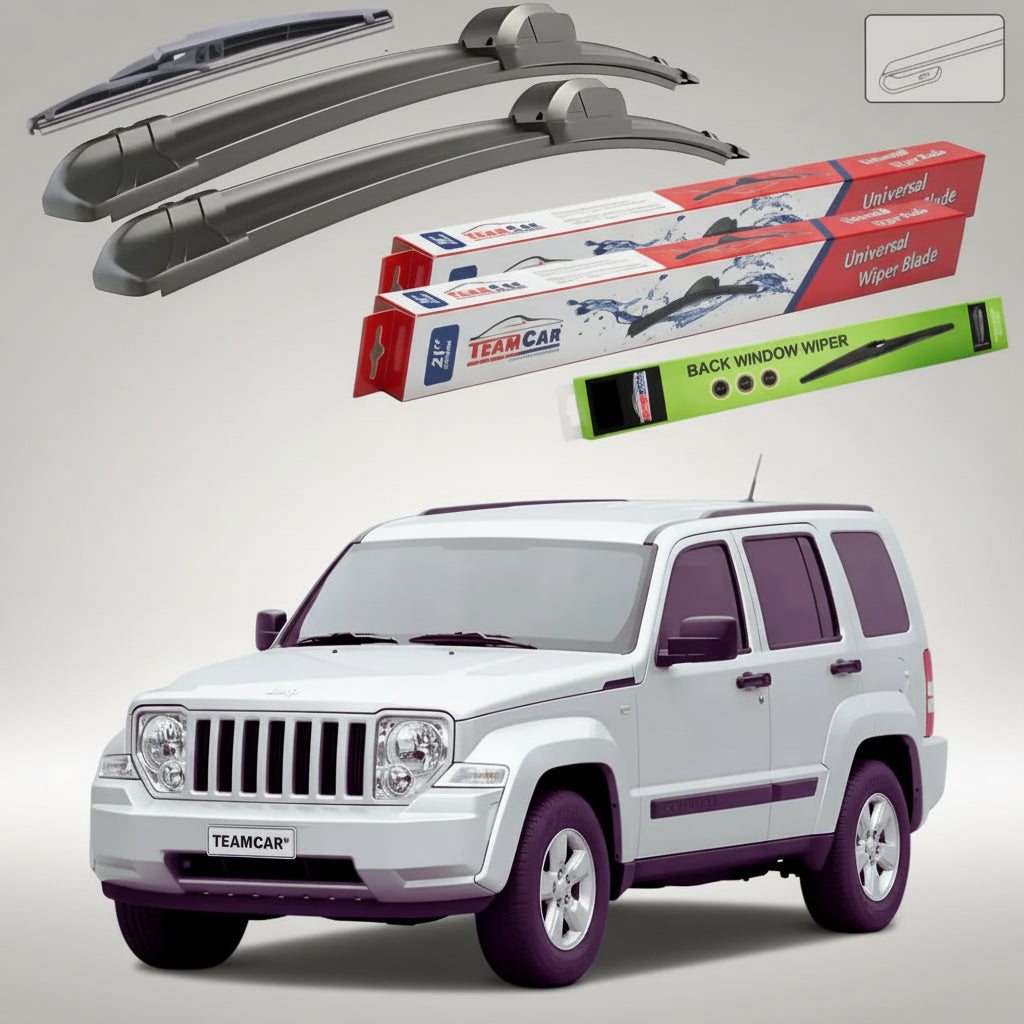Ablaktörlők Jeep Cherokee KK 2008-tól napjainkig | Első és hátsó ablaktörlő lapáttal – TeamCar®