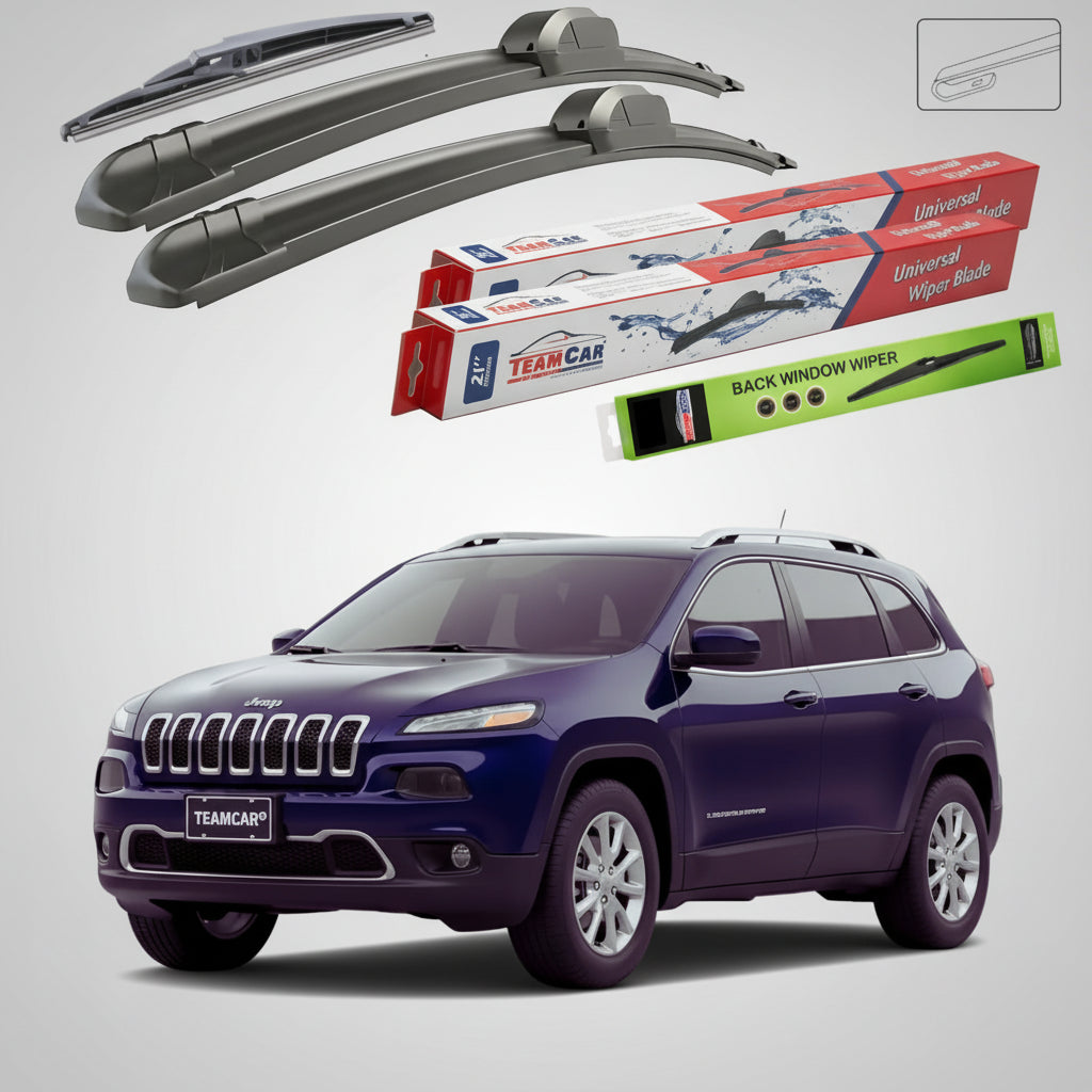 Ablaktörlők Jeep Cherokee KL 2014-től napjainkig | Első és hátsó ablaktörlő lapáttal – TeamCar®