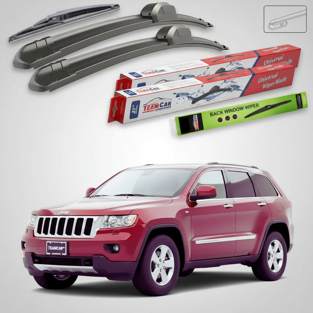 Ablaktörlők Jeep Grand Cherokee WK2 2010-2013 | Első és hátsó ablaktörlő lapos szett – TeamCar®