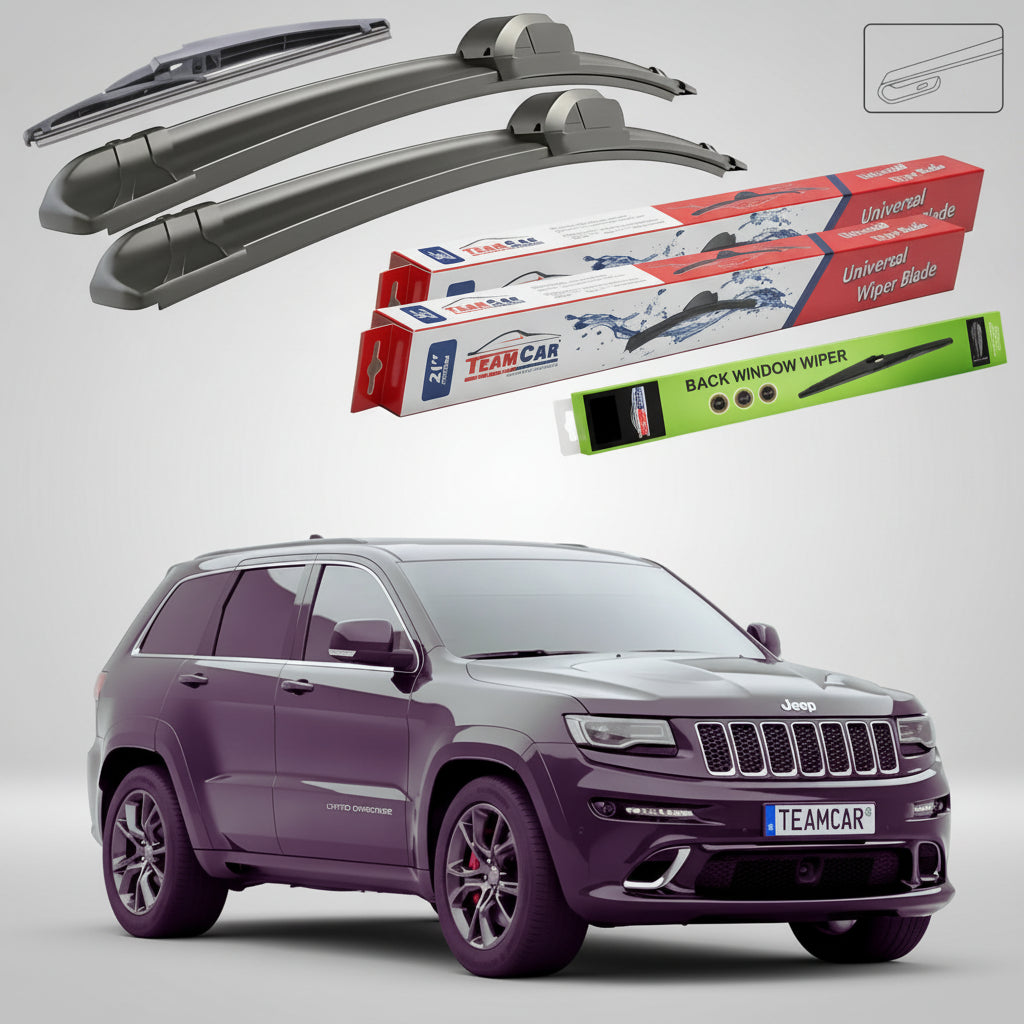 Ablaktörlők Jeep Grand Cherokee WK2 2013-tól napjainkig | Első és hátsó ablaktörlő lapáttal – TeamCar®