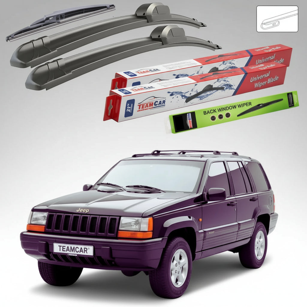 Ablaktörlők Jeep Grand Cherokee ZJ 1991-1999 | Első és hátsó ablaktörlő lapos szett – TeamCar®