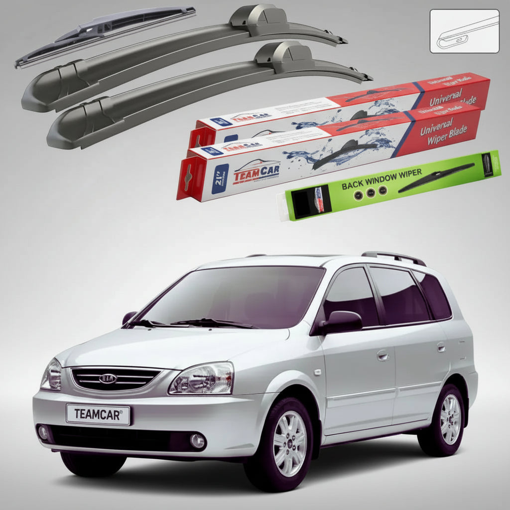 Essuie-glaces Kia Carens FC/FJ 1999-2006 | Jeu plat avant et arrière – TeamCar®