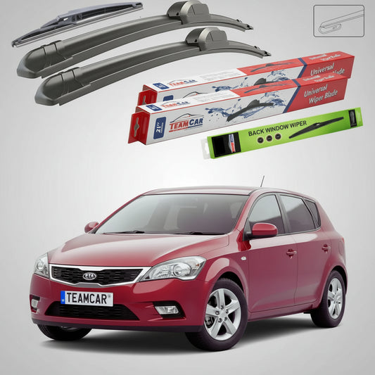 Ștergătoare Kia Ceed I ED Facelift 2009-2012 | Set Față și Spate Flat – TeamCar®