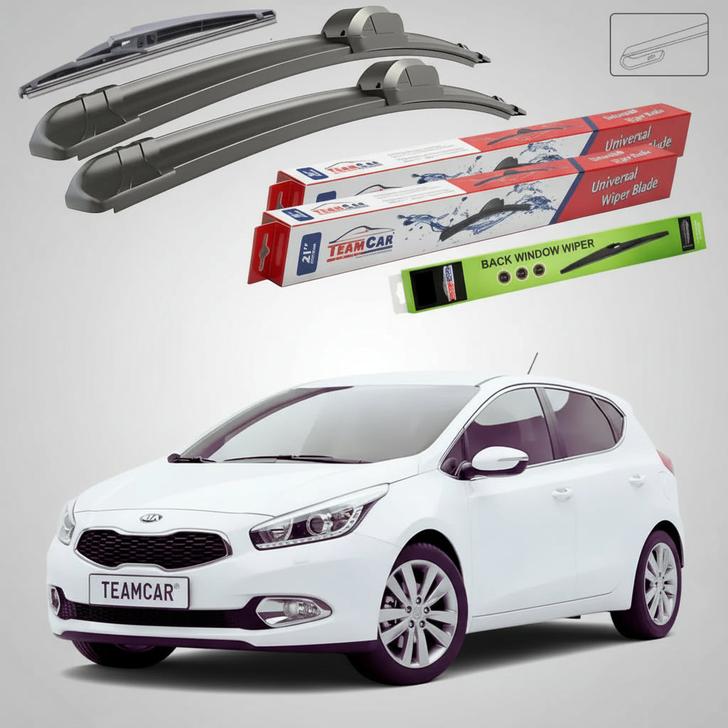 Ștergătoare Kia Ceed II JD 2012-2018 | Set Față și Spate Flat – TeamCar®