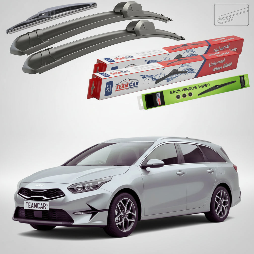 Ștergătoare Kia Ceed III SW CD 2018-prezent | Set Față și Spate Flat – TeamCar®