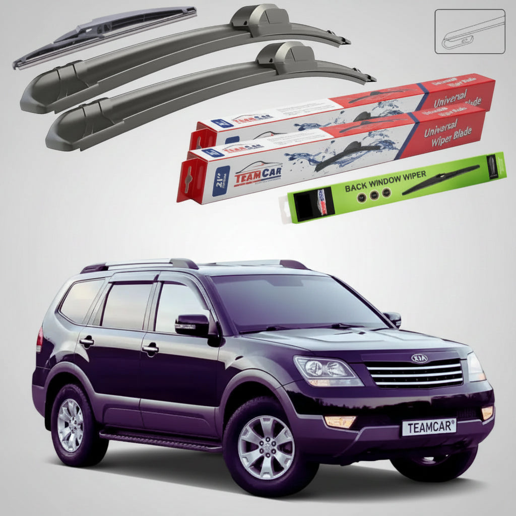 Ștergătoare Kia Mohave I HM SUV 2009-prezent | Set Față și Spate Flat – TeamCar®