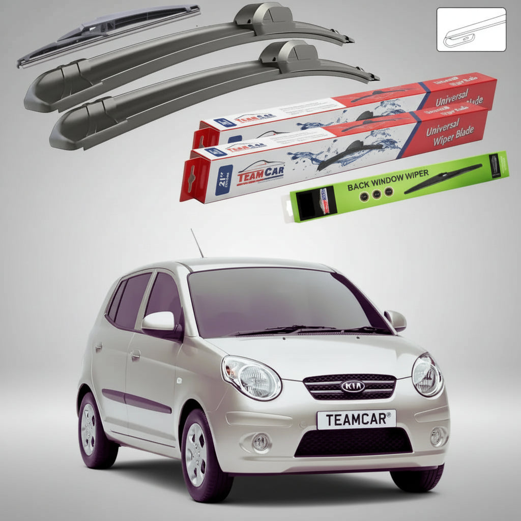 Ștergătoare Kia Picanto I BA Hatchback 2004-2011 | Set Față și Spate Flat – TeamCar®