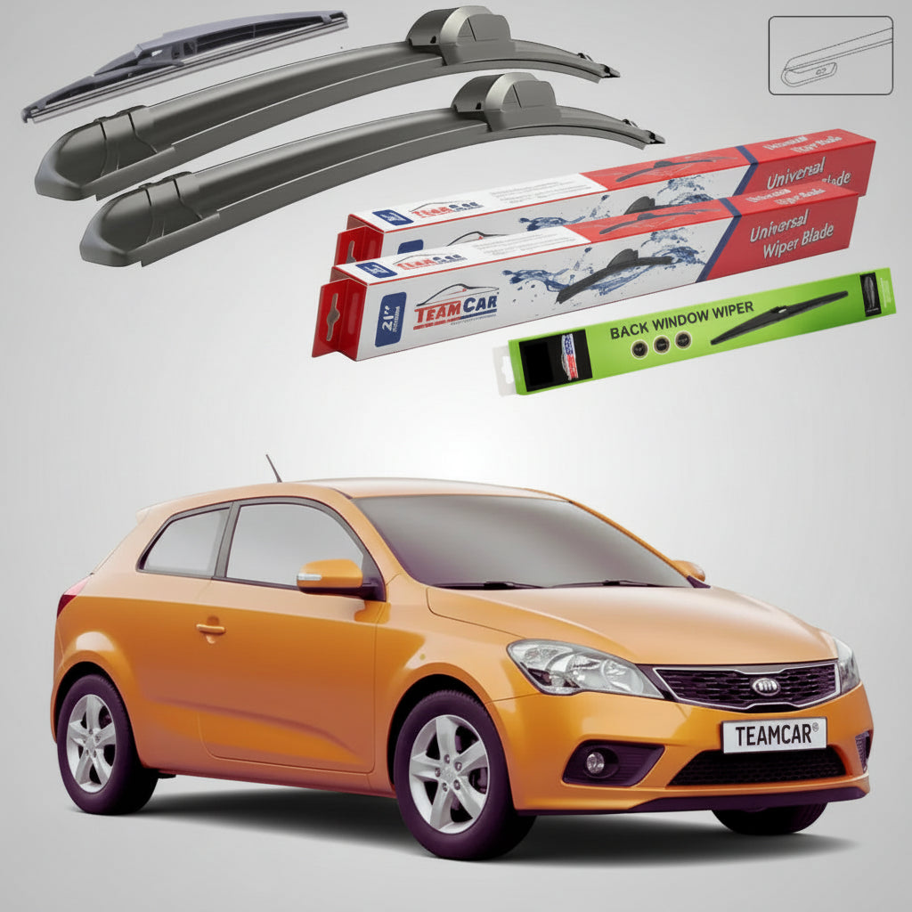 Ștergătoare Kia Pro Ceed I ED Facelift 2009-2012 | Set Față și Spate Flat – TeamCar®