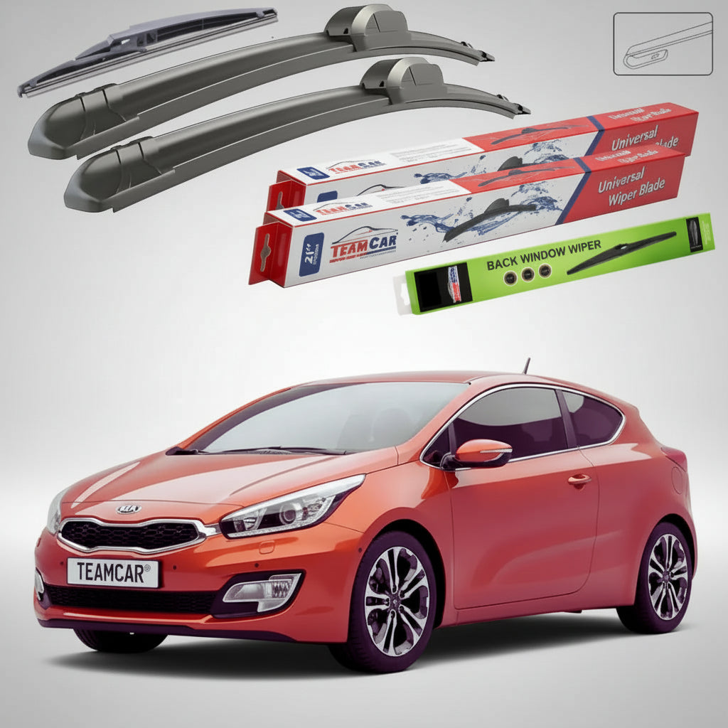 Ștergătoare Kia Pro Ceed II JD 2013-prezent | Set Față și Spate Flat – TeamCar®