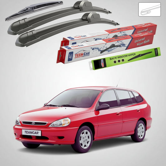 Ștergătoare Kia Rio I DC Estate Kombi 2002-2005 | Set Față și Spate Flat – TeamCar®
