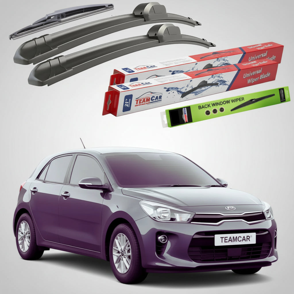 Ștergătoare Kia Rio IV YB Hatchback 2017-prezent | Set Față și Spate Flat – TeamCar®