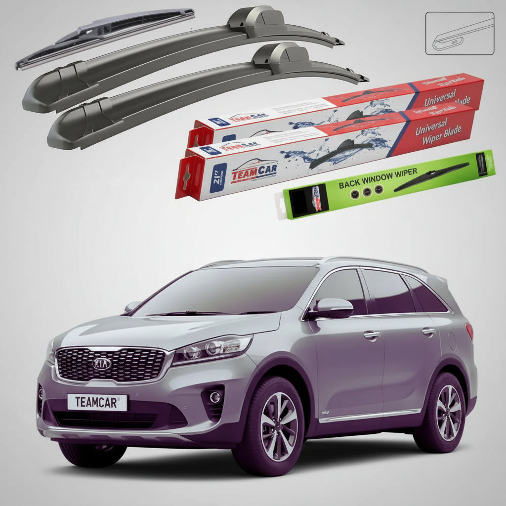 Ștergătoare Kia Sorento III UM SUV 2015-2020 | Set Față și Spate Flat – TeamCar®