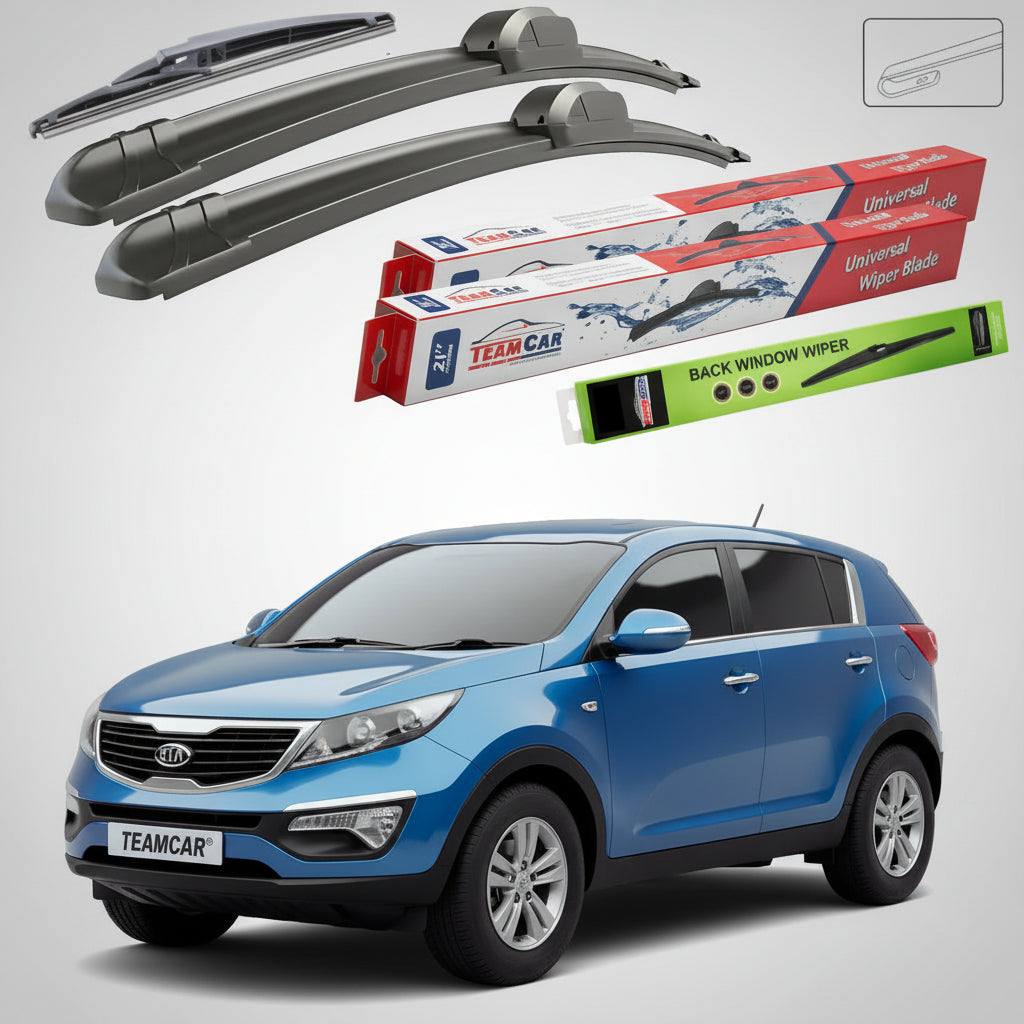 Ștergătoare Kia Sportage III SL SUV 2010-2015 | Set Față și Spate Flat – TeamCar®