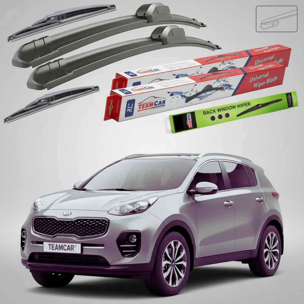 Ștergătoare Kia Sportage IV QL SUV 2015-2022 | Set Față și Spate Flat – TeamCar®
