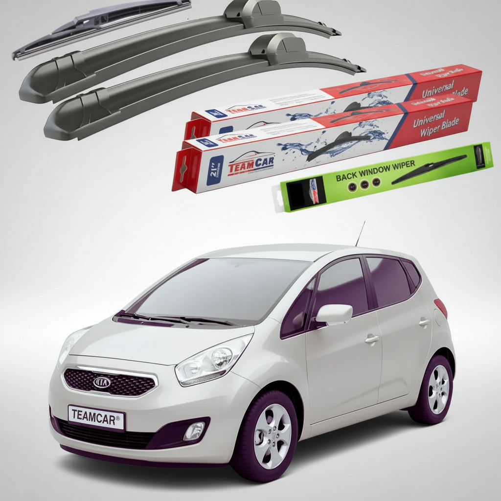 Ștergătoare Kia Venga YN Hatchback 2010-2019 | Set Față și Spate Flat – TeamCar®