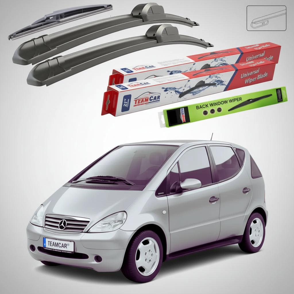 Ștergătoare Mercedes-Benz Clasa A W168 1997-2004 | Set Față și Spate Flat – TeamCar®
