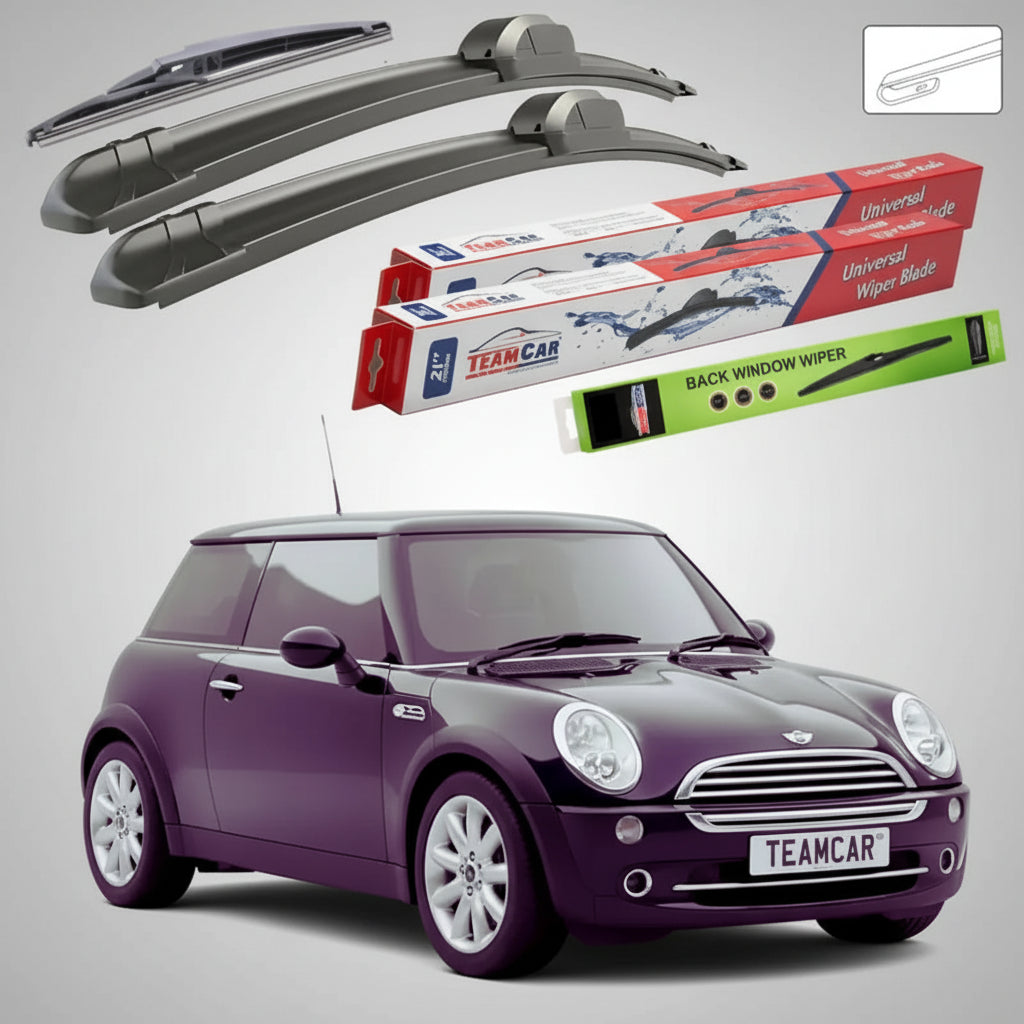 Ștergătoare Mini One R50 R53 Facelift 2004-2006 | Set Față și Spate Flat – TeamCar®