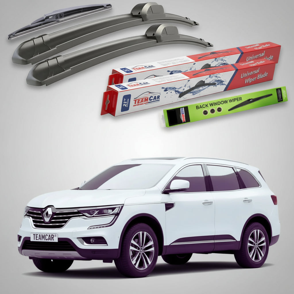 Ștergătoare Renault Koleos II SUV 2017-prezent | Set Față și Spate Flat – TeamCar®