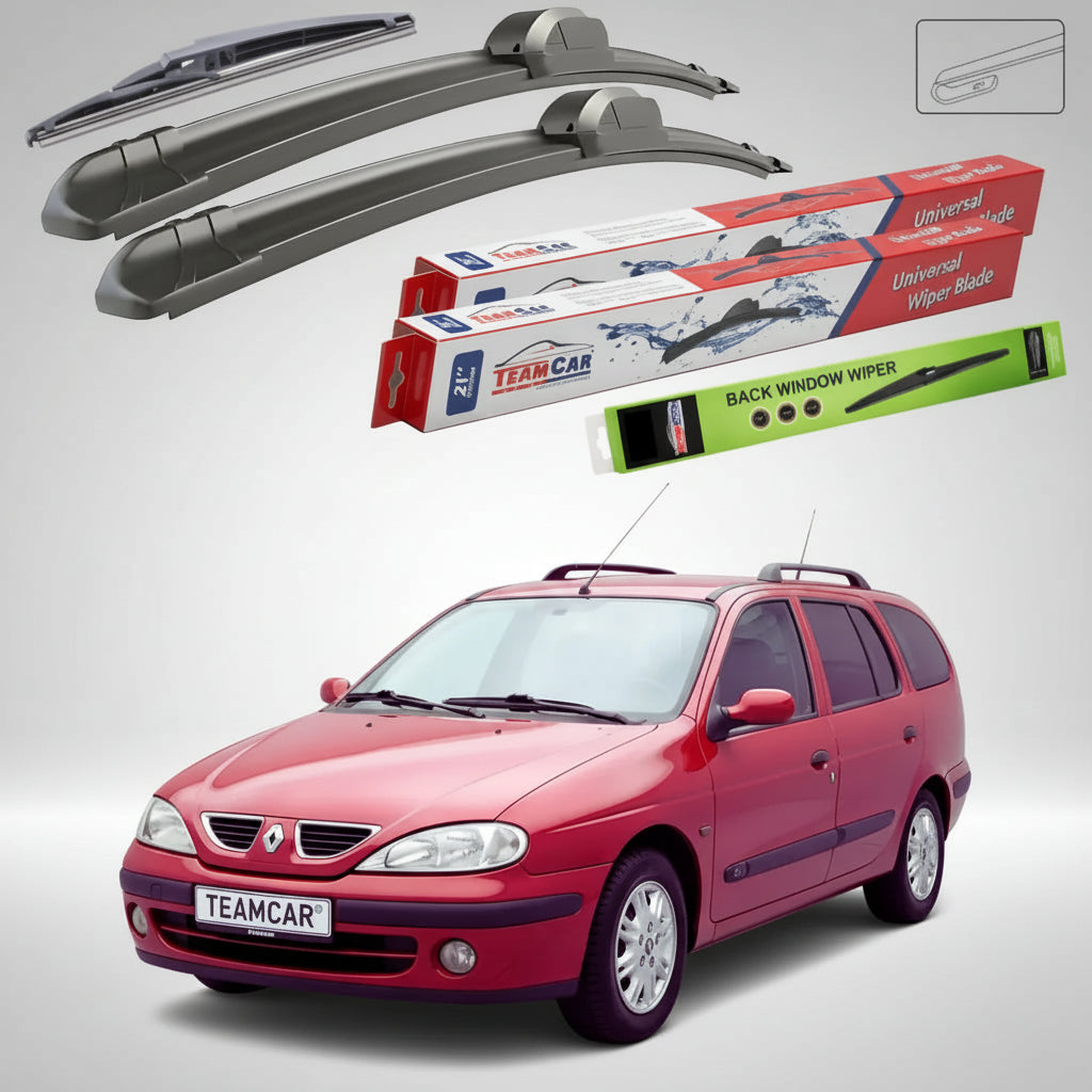 Ștergătoare Renault Megane I Grandtour Break 2001-2003 | Set Față și Spate Flat – TeamCar®