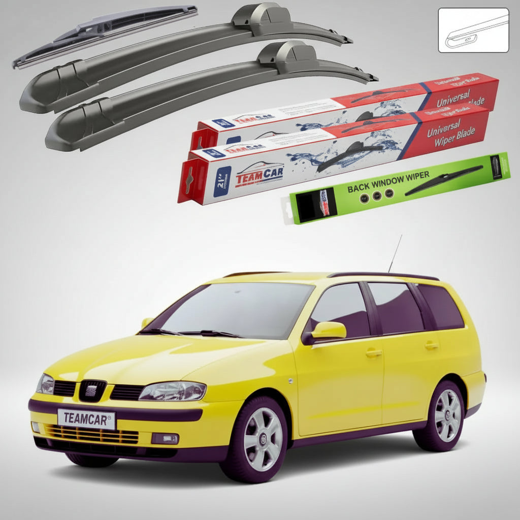 Ștergătoare Seat Cordoba Vario 6K5 1996-2002 | Set Față și Spate Flat – TeamCar®