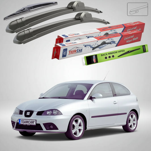 Ștergătoare Seat Ibiza 6L1 2001-2006 | Set Față și Spate Flat – TeamCar®