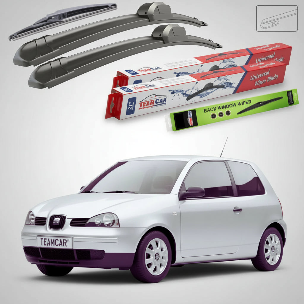 Ablaktörlők Seat Arosa 6H 1999-2004 | Első és hátsó ablaktörlő lapos szett – TeamCar®
