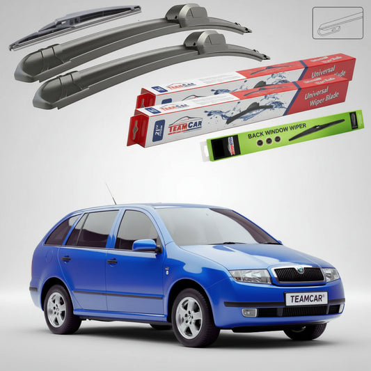 Ștergătoare Skoda Fabia I Combi 6Y5 2000-2007 | Set Față+Spate Flat – TeamCar®