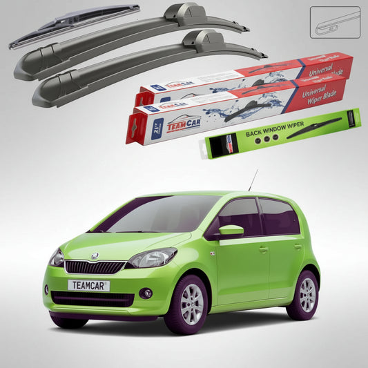 Stergatoare Skoda Citigo 2011-2012| Set Față-Spate Flat – TeamCar®