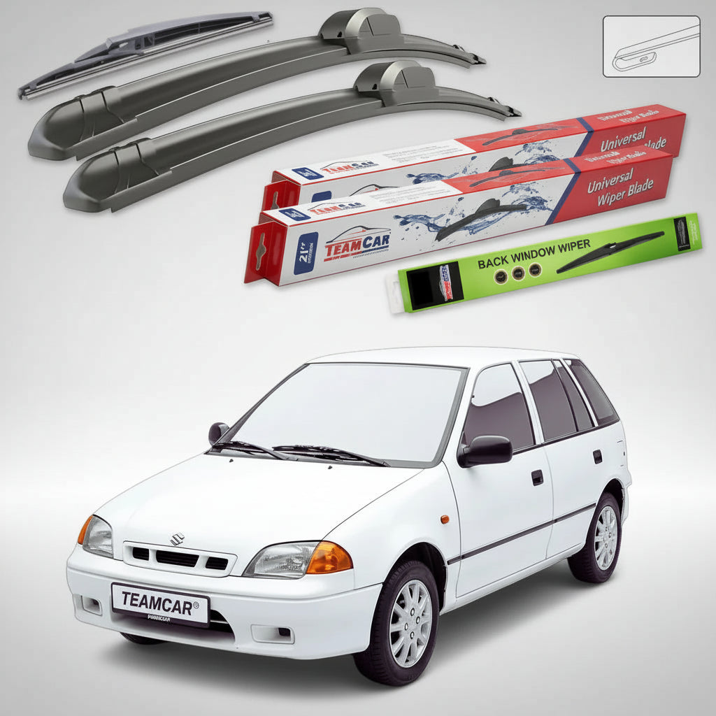 Ablaktörlők Suzuki Swift MA 5 ajtós 1996-2003 | Első és hátsó ablaktörlő lapos szett – TeamCar®