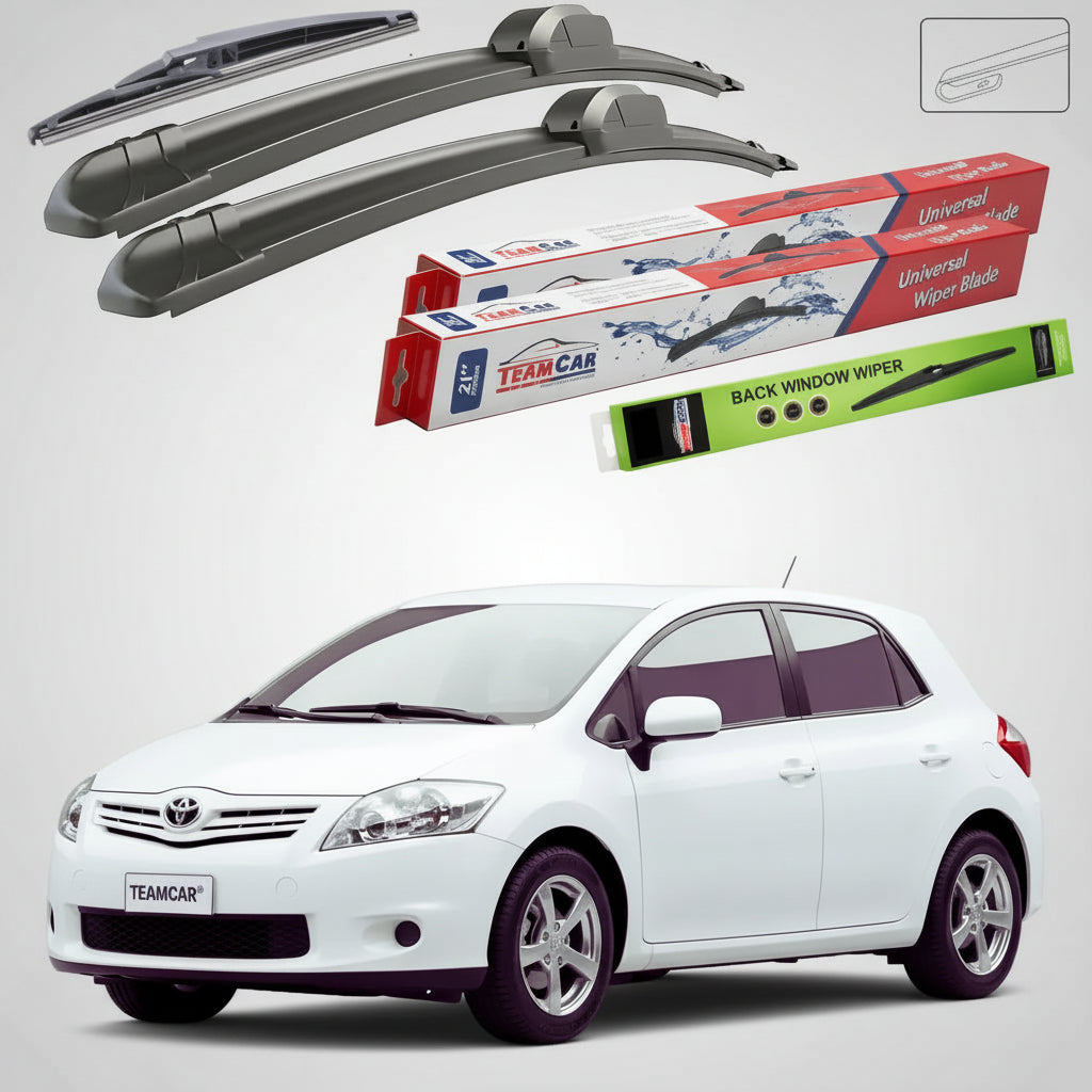 Ștergătoare Toyota Auris E15 Hatchback 2006-2012 | Set Față și Spate Flat – TeamCar®