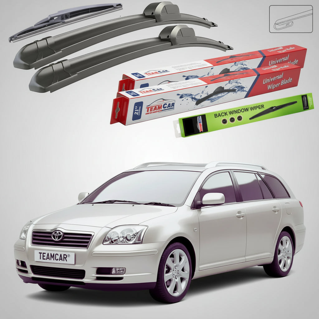 Ștergătoare Toyota Avensis T25 Estate 2003-2008 | Set Față și Spate Flat – TeamCar®
