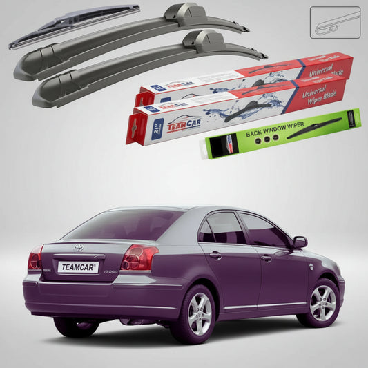 Ștergătoare Toyota Avensis T25 Liftback Plastic 2003-2008 | Set Față și Spate Flat – TeamCar®