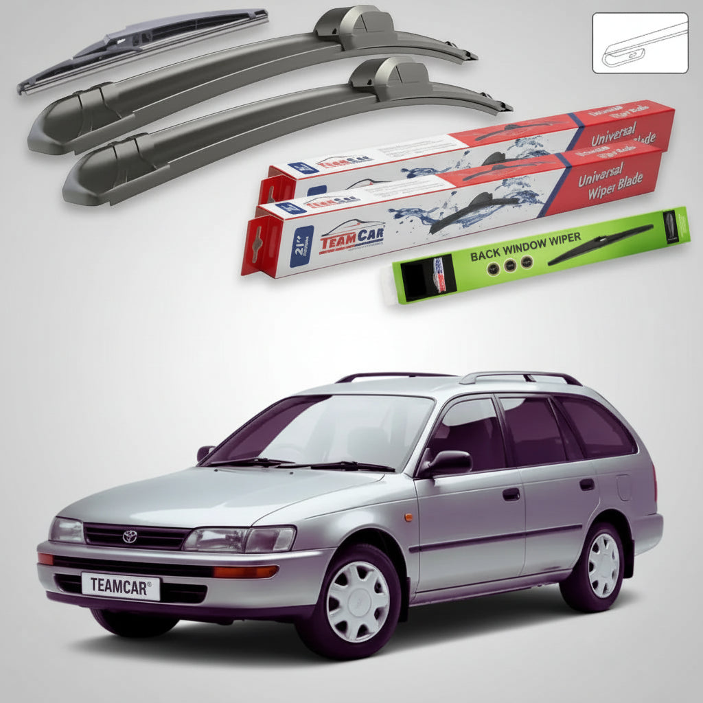 Ștergătoare Toyota Corolla E10 Estate 1992-1997 | Set Față și Spate Flat – TeamCar®