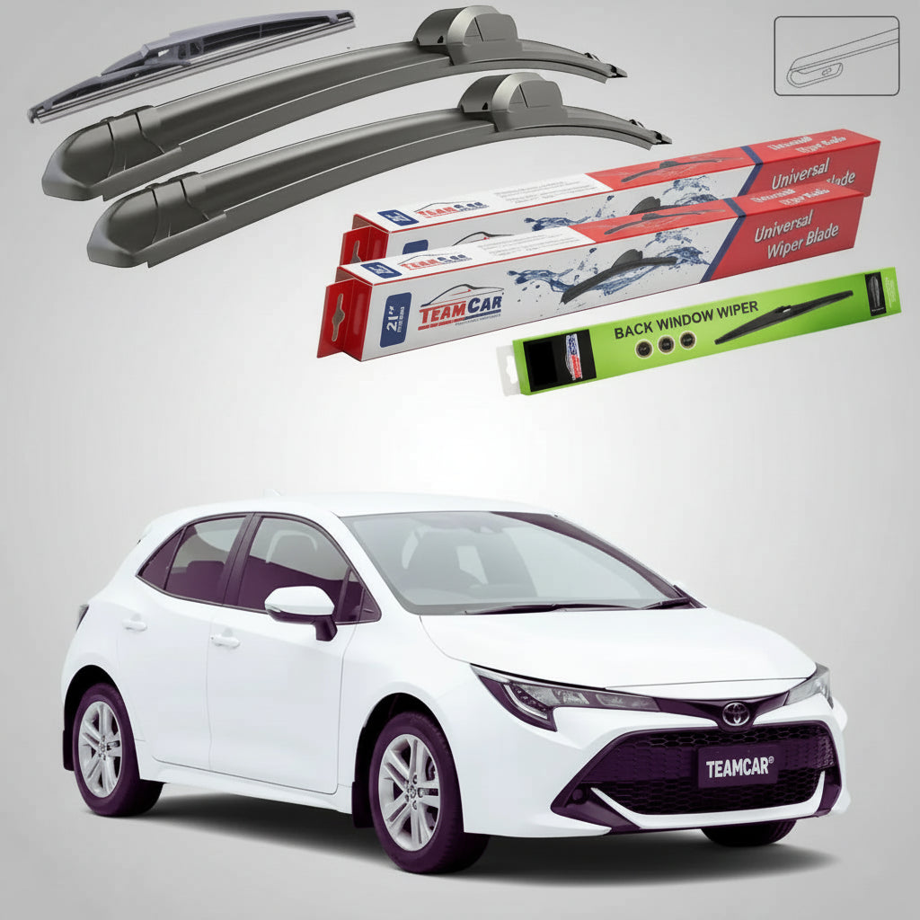 Ștergătoare Toyota Corolla E21 Hatchback 2018-prezent | Set Față și Spate Flat – TeamCar®