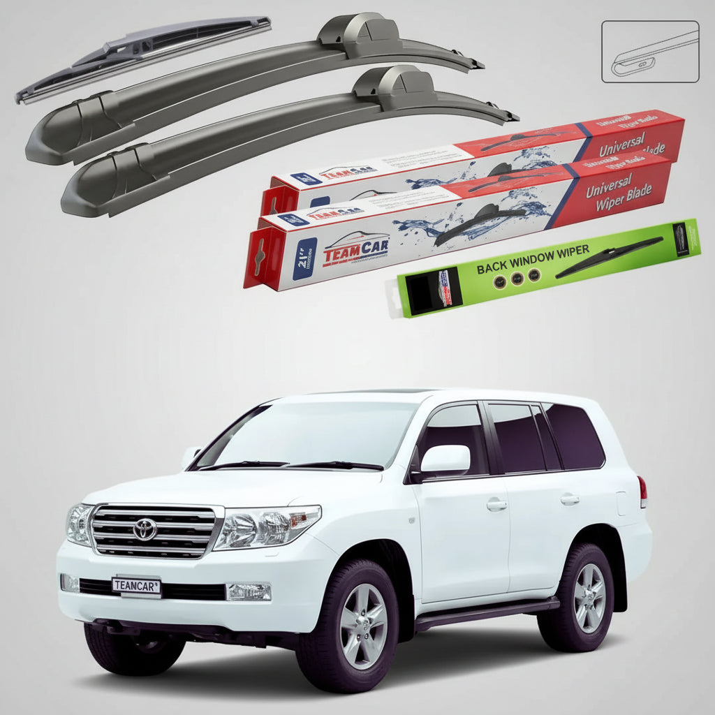 Ștergătoare Toyota Land Cruiser 200 J2 2008-2021 | Set Față și Spate Flat – TeamCar®