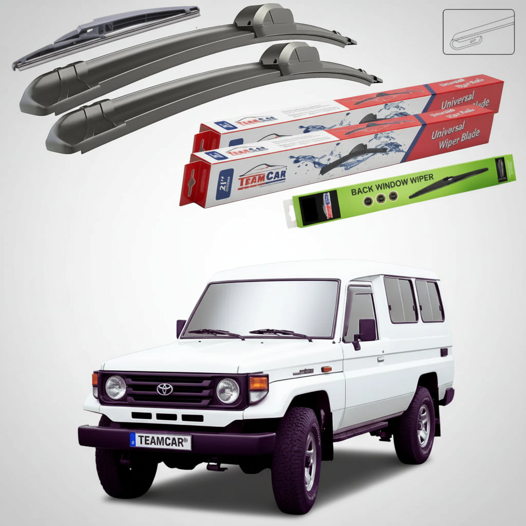 Ștergătoare Toyota Land Cruiser J7 SUV 1984-2001 | Set Față și Spate Flat – TeamCar®