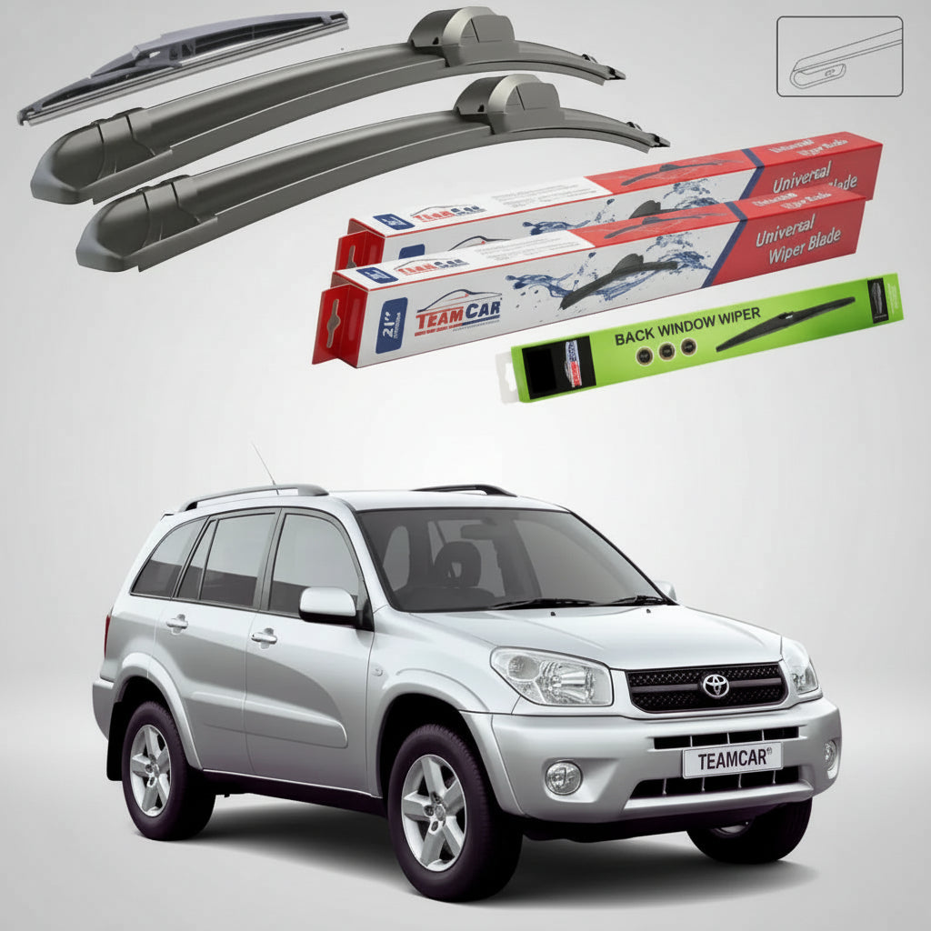 Ștergătoare Toyota RAV4 A2 XA20 2000-2006 | Set Față și Spate Flat – TeamCar®